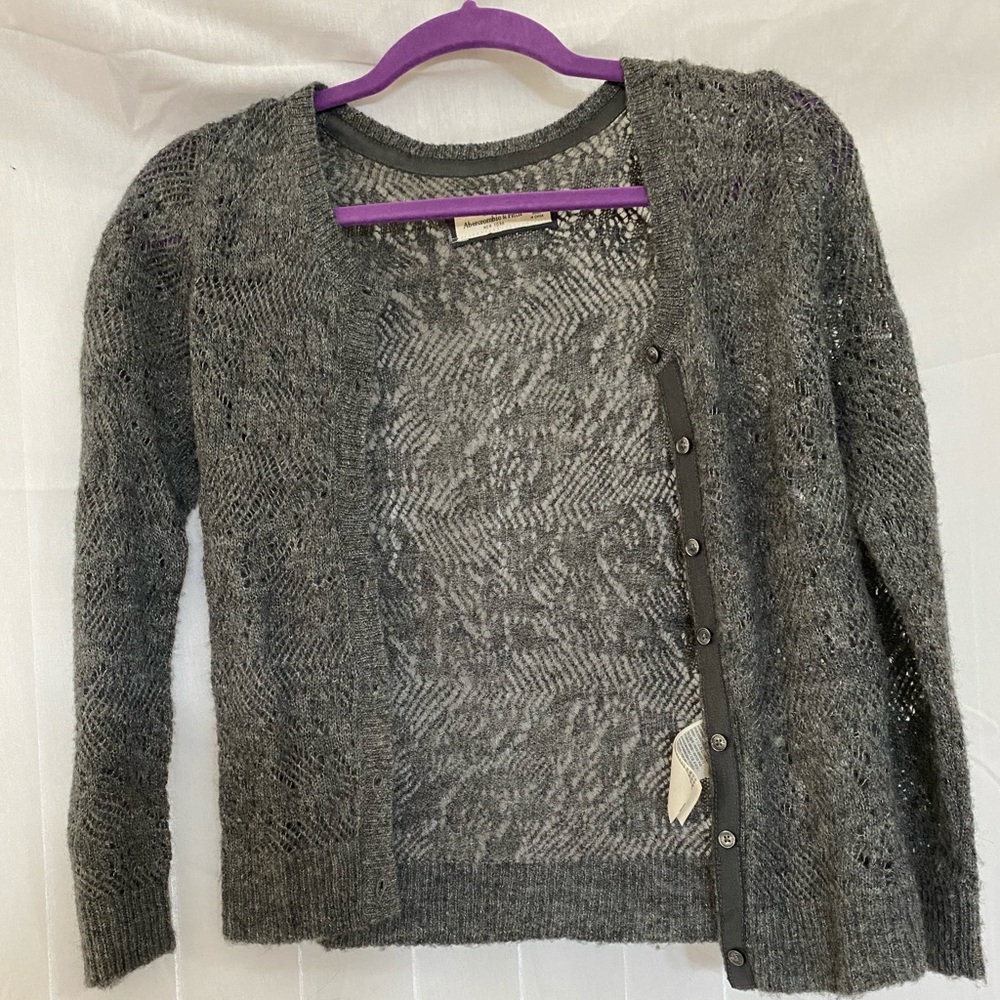 Abercrombie and Fitch Gray Cardigan